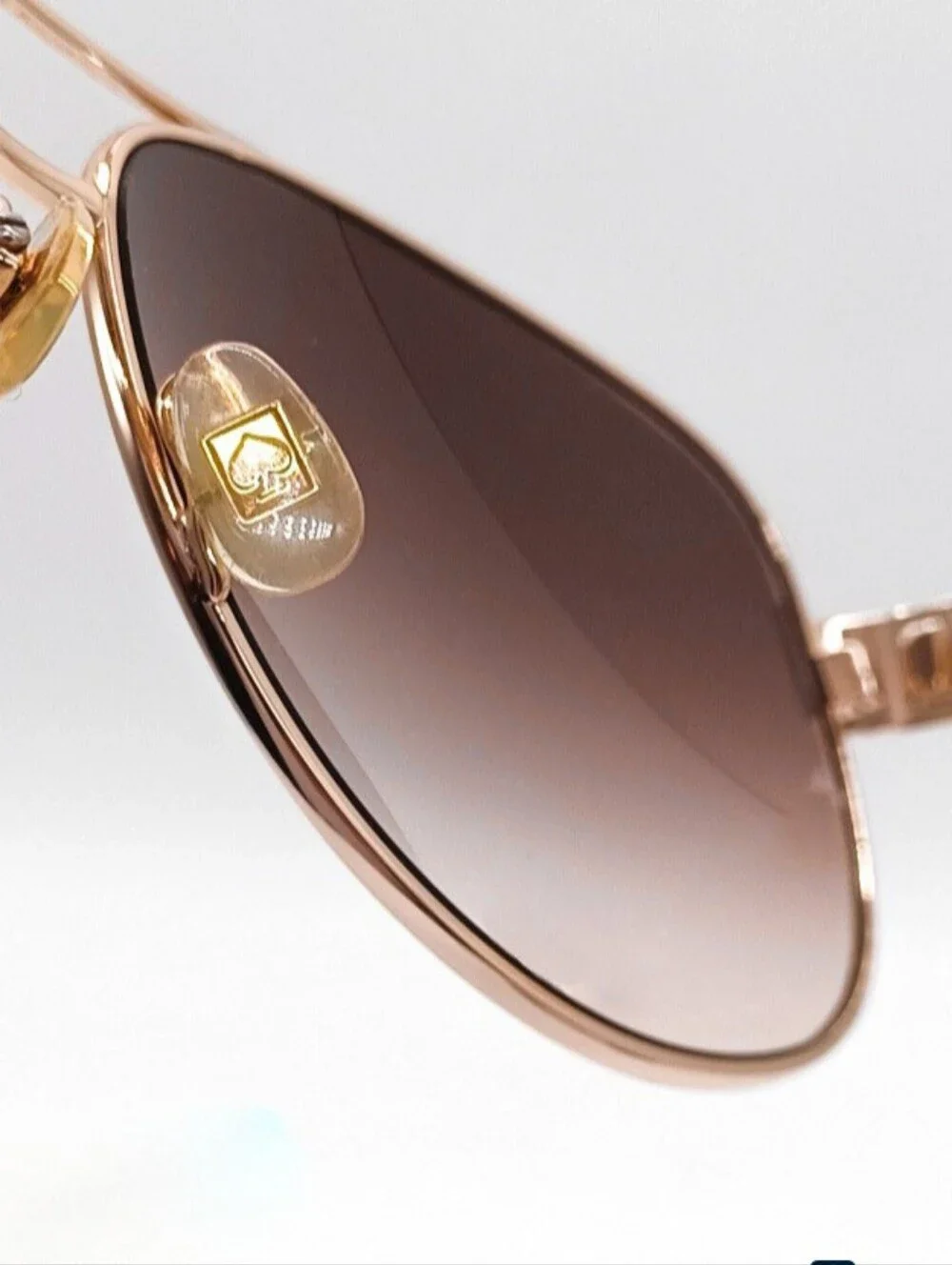New Kate Spade New York 100% UV Protection Delia II RoseGold Aviator Sunglasses